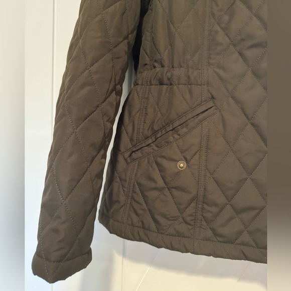 Barbour Millfire Diamond- Quilted Jacket. Brown/olive color.  Size 14. - Picture 4 of 12